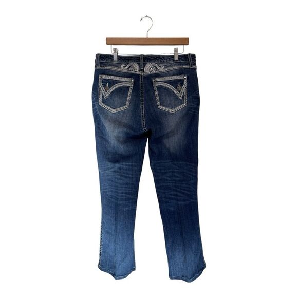 Rock 47 by WRANGLER | Heavy Stitch Western Low Rise Boot Cut Jeans 13/14X34 - Picture 3 of 10